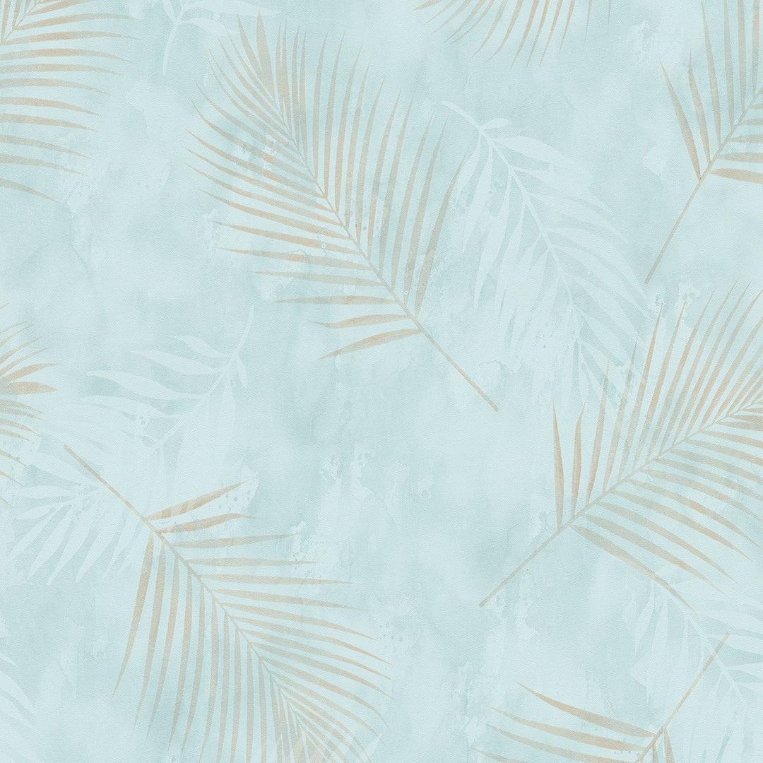 Тапет Фешън 4Уолс беж клонки тюркоаз
