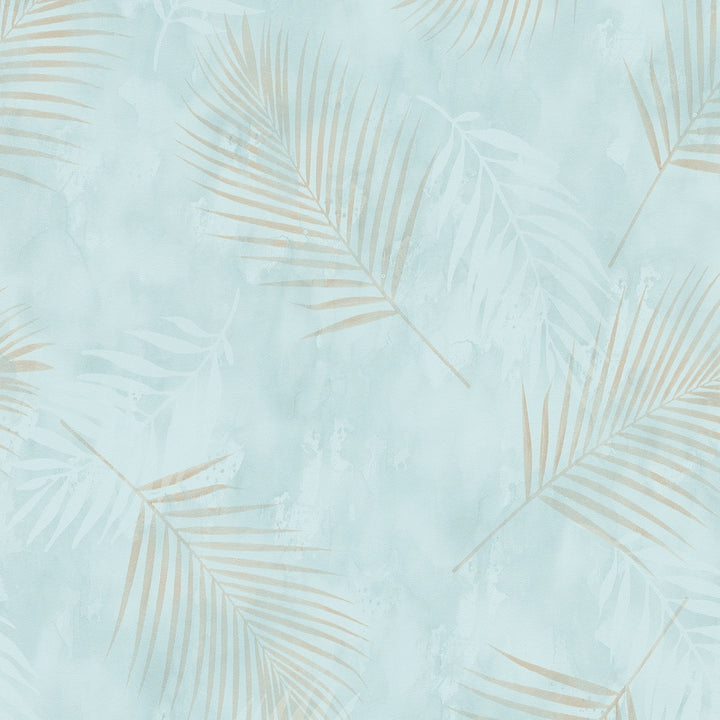 Тапет Фешън 4Уолс беж клонки тюркоаз