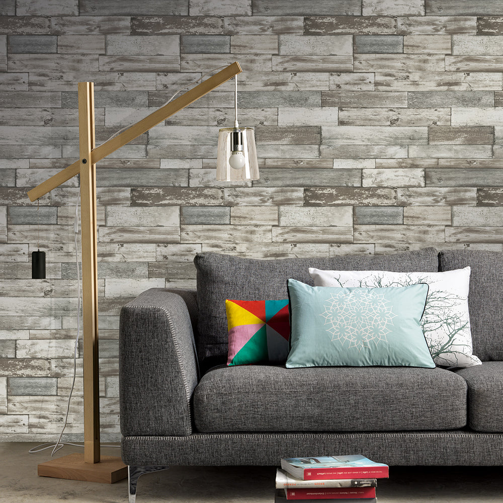 Тапет Винтидж Дъски Сиво за Хол Спалня Коридор 0.53х10.05м Лято (Новости)