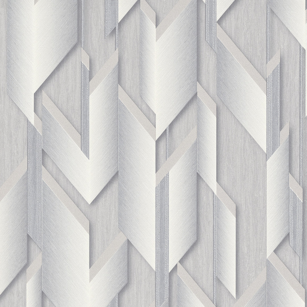 Тапет Фешън 4Уолс 2 сини 3D фигури крем