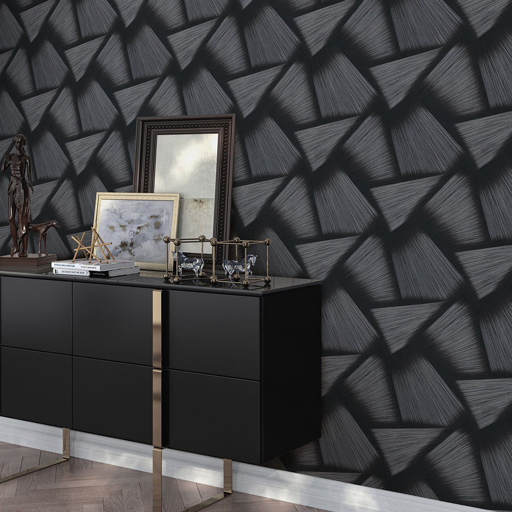 Тапет Спотлайт 2 3D плетеница черно