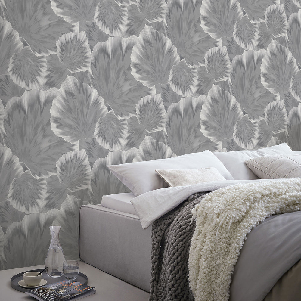 Тапет Спотлайт 2 големи листа сиво