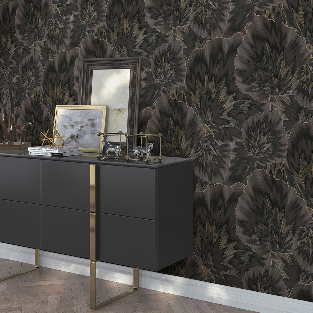 Тапет Спотлайт 2 големи листа черно