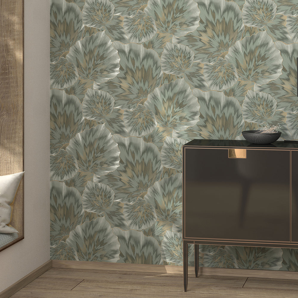 Тапет Спотлайт 2 големи листа тюркоаз