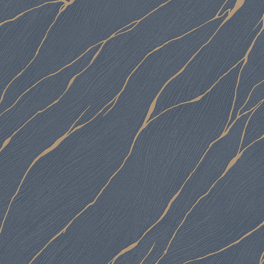 Релефен Винилен Тапет Опус Мраморно дърво Синьо