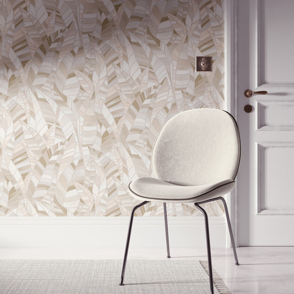 Поръчков Тапет Elle 4 Листа витраж Бежово