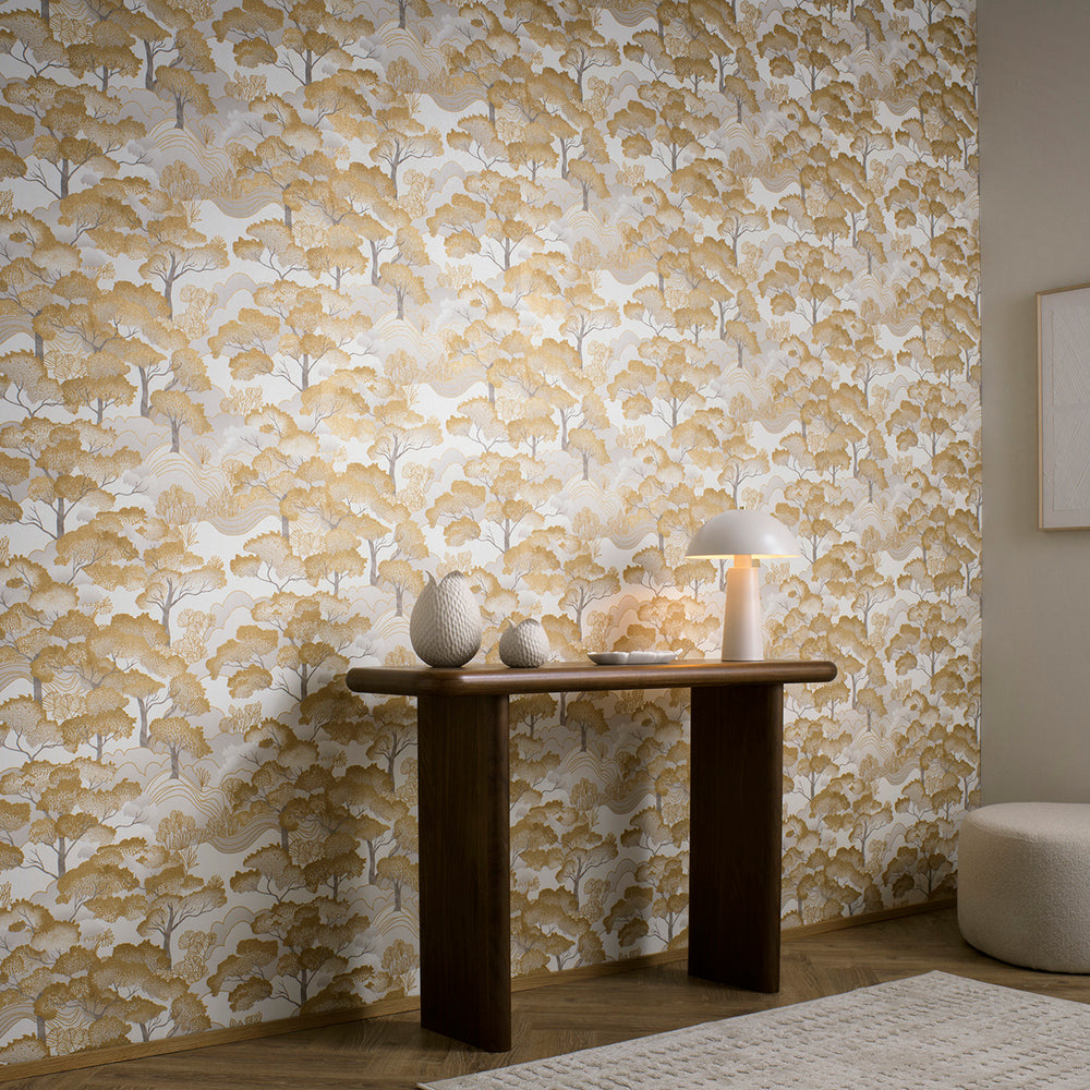 Поръчков Тапет Elle 4 Гора Бяло златно