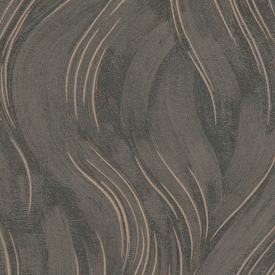 Релефен Винилен Тапет Опус Вълни Кафяво