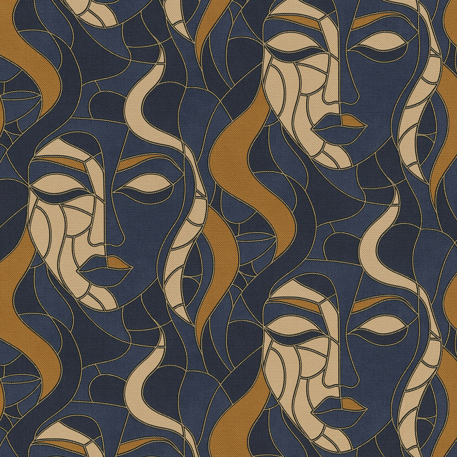 Поръчков Тапет Elle 4 Венецианска маска Синьо