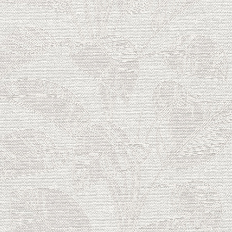 Релефен Винилен Тапет Опус Големи Листа Кремаво