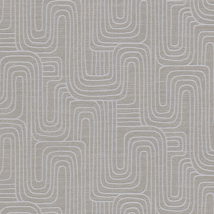 Релефен Винилен Тапет Опус Лабиринт Сиво таупе