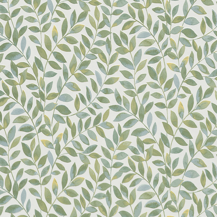 Релефен Винилен Тапет Опус 3D зелени Клонки Бяло