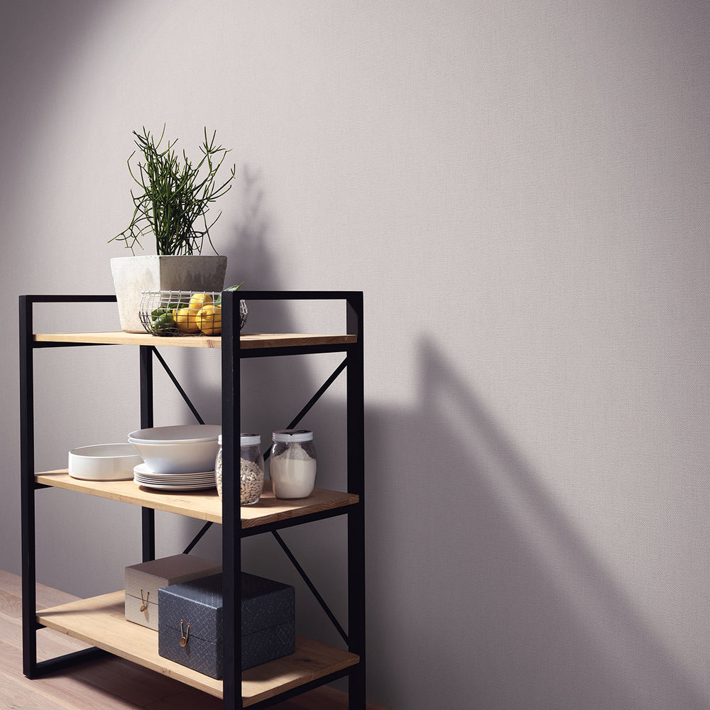 Релефен Винилен Тапет Опус Едноцветен Розово плат с текстилен ефект