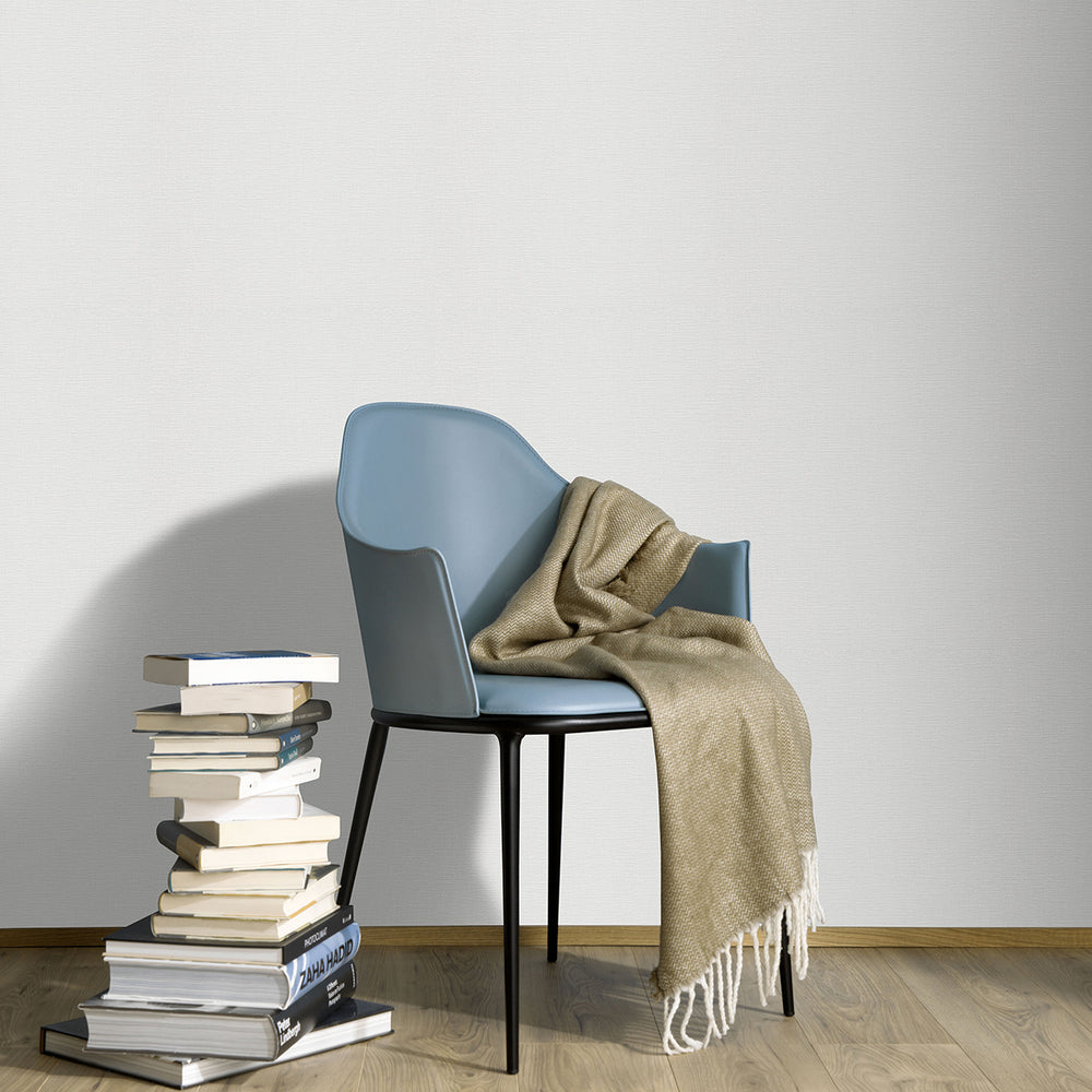 Релефен Винилен Тапет Опус Едноцветен Кремаво плат с текстилен ефект