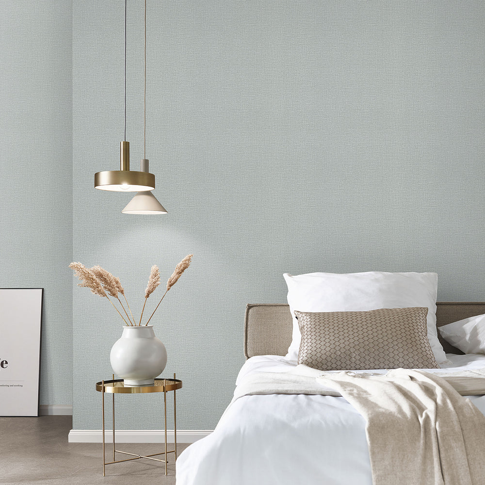 Релефен Винилен Тапет Опус Едноцветен Сиво плат с текстилен ефект