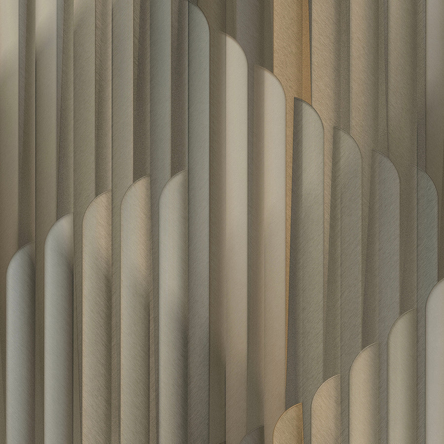 Тапет Драперия Кафяво златно Елизиум