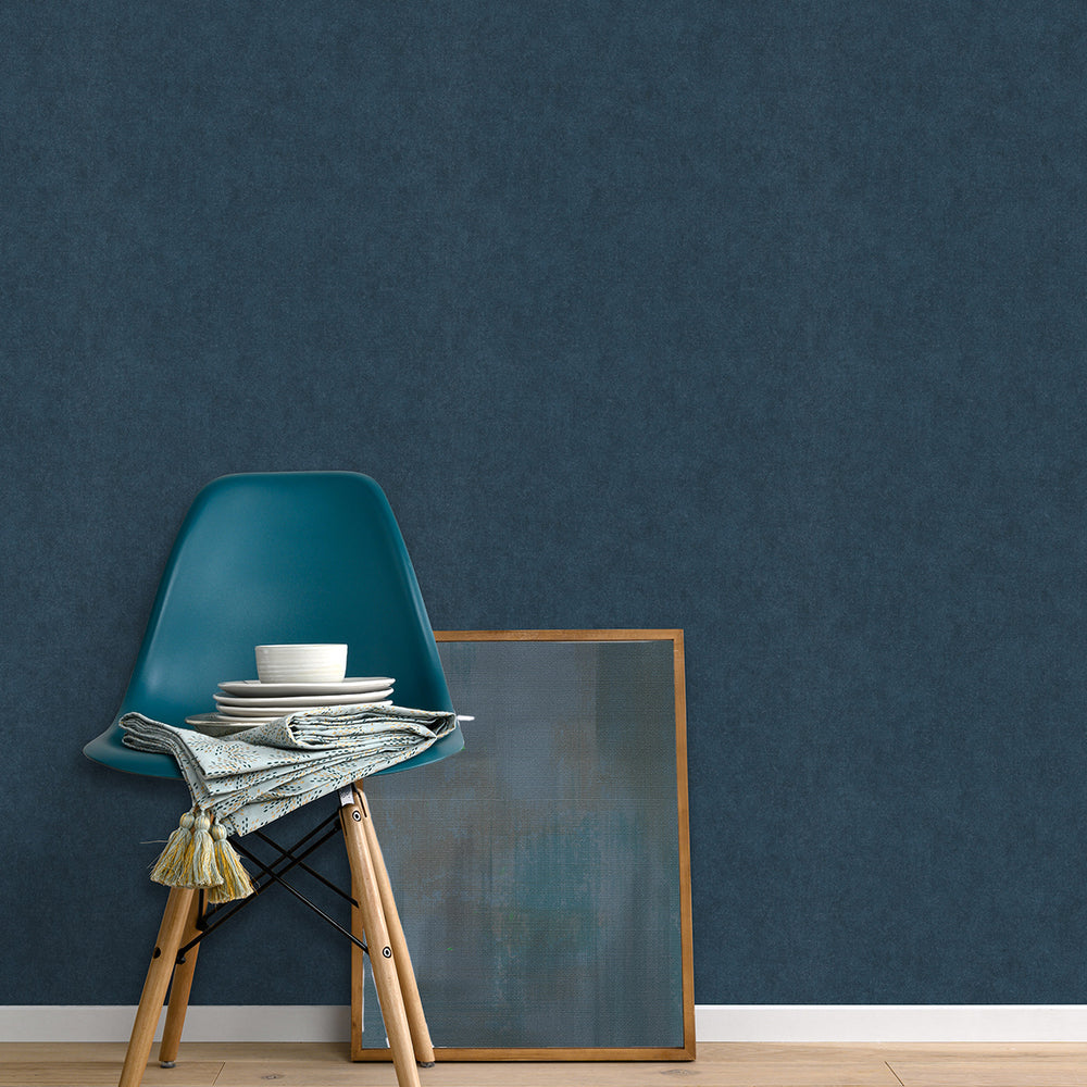 Тапет Едноцветен Синьозелено плат Елизиум