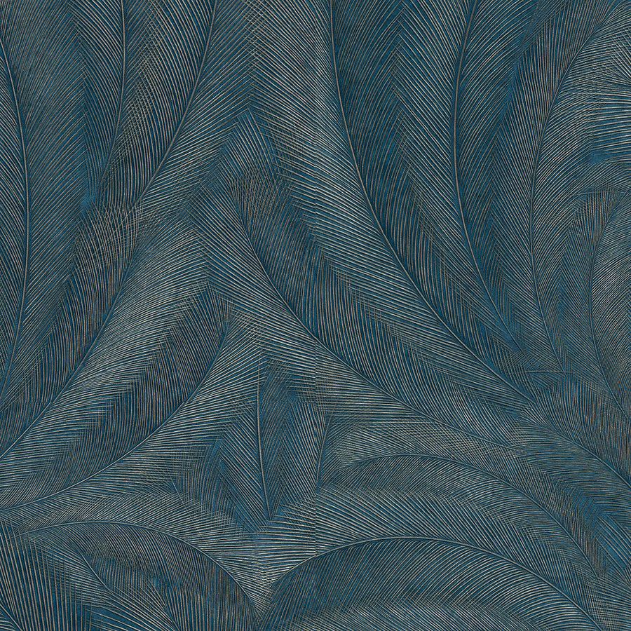 Тапет Пера Синьозелено Елизиум