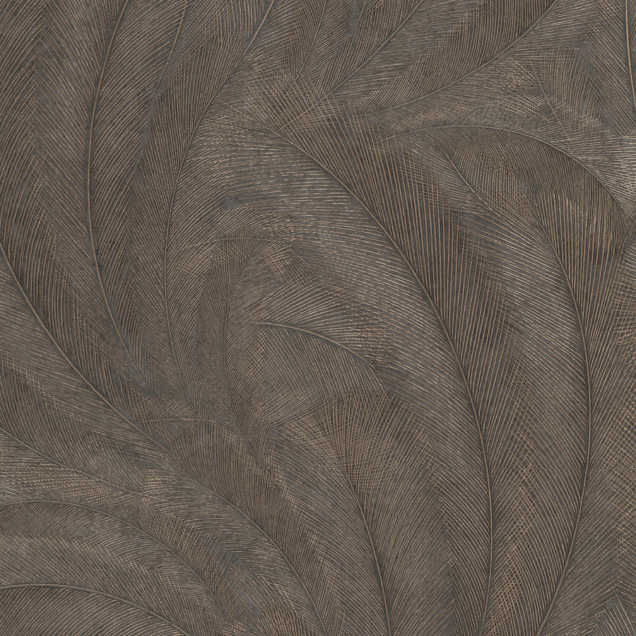 Тапет Пера Черно кафяво Елизиум