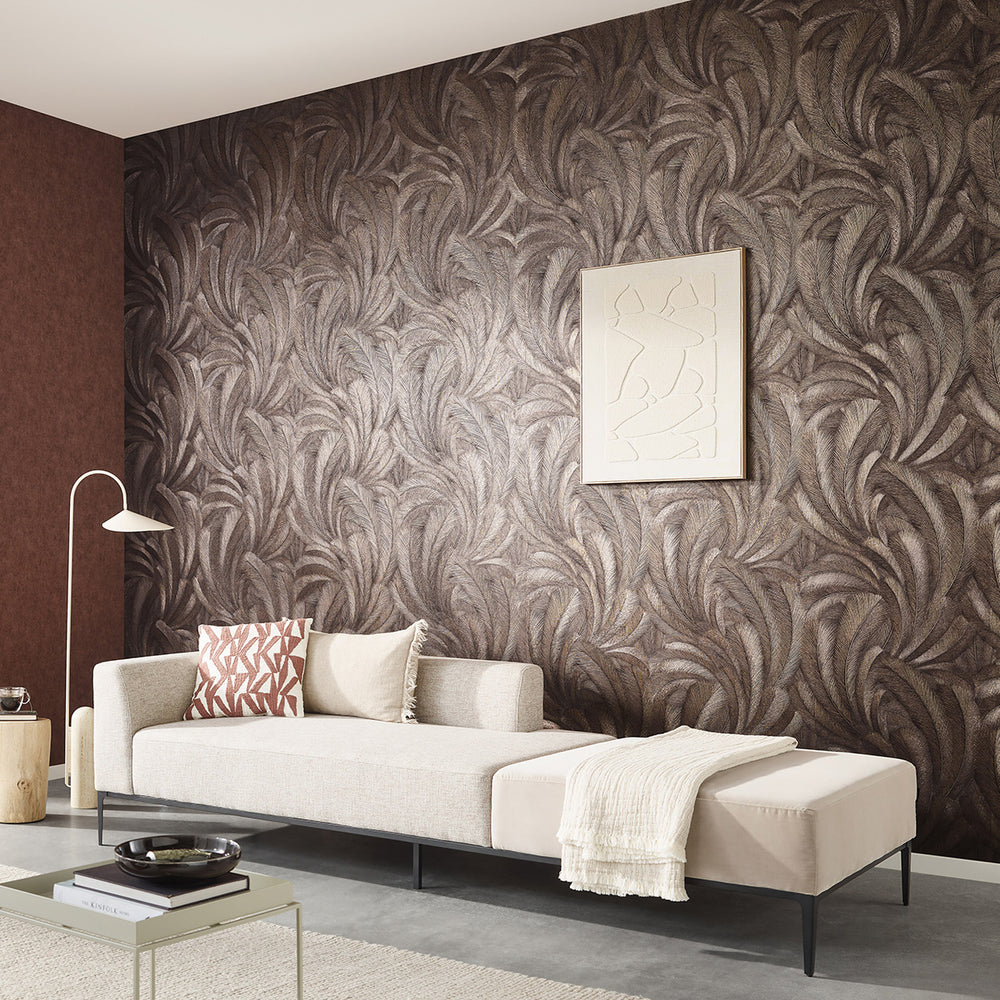 Тапет Пера Кафяво Елизиум