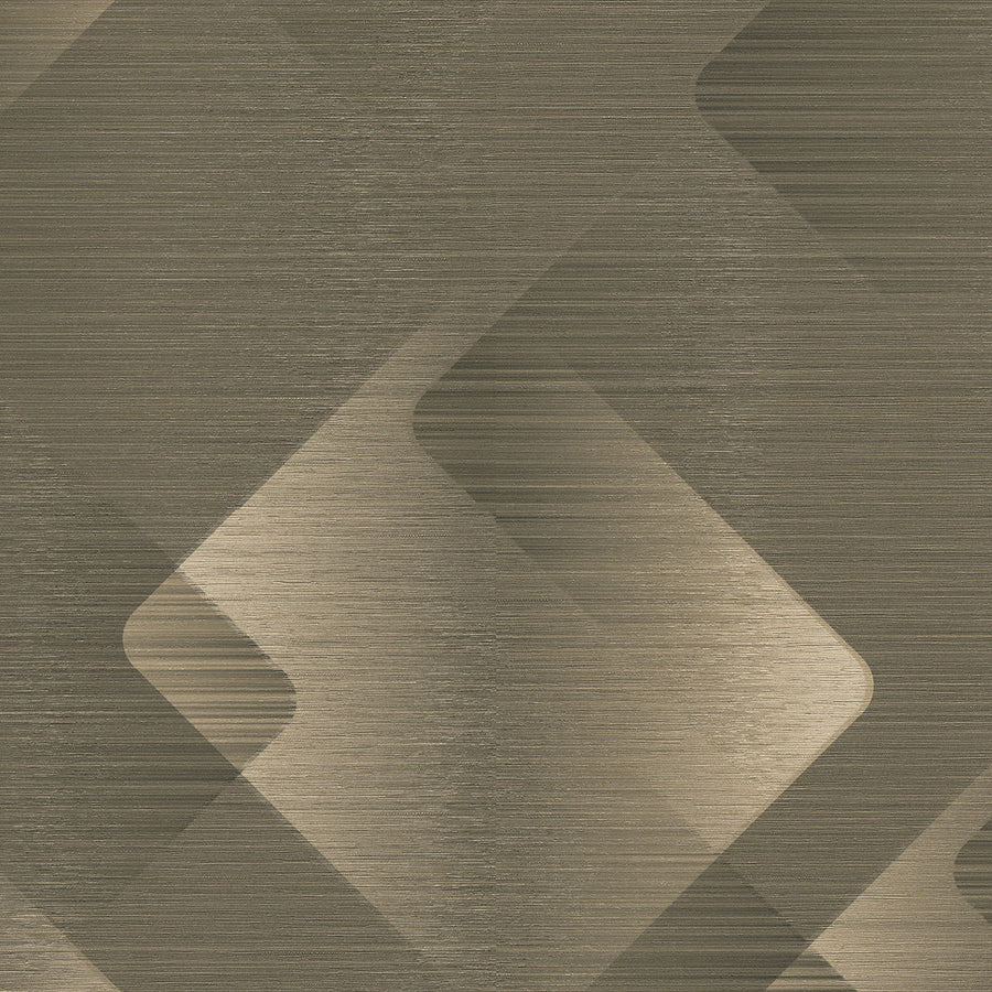 Тапет 3D Геометрия Кафяво златно Елизиум