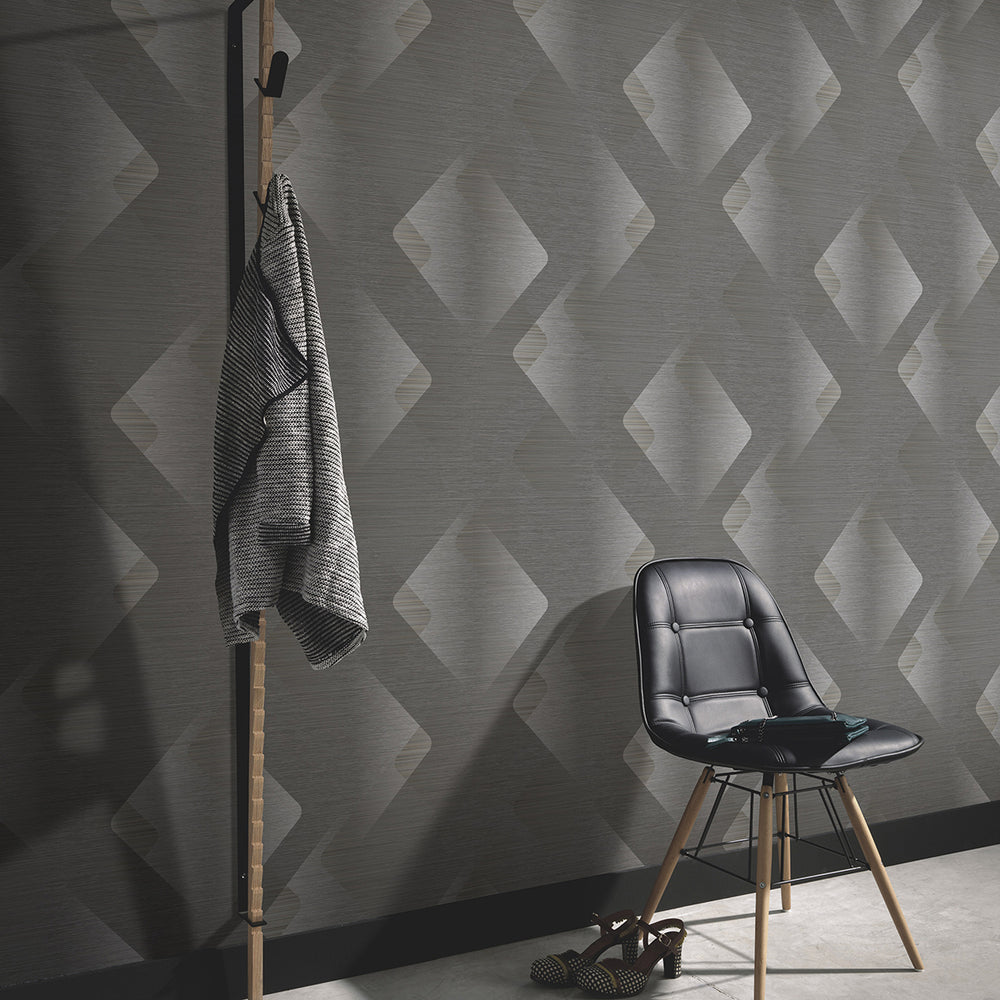 Тапет 3D Геометрия Сиво Елизиум