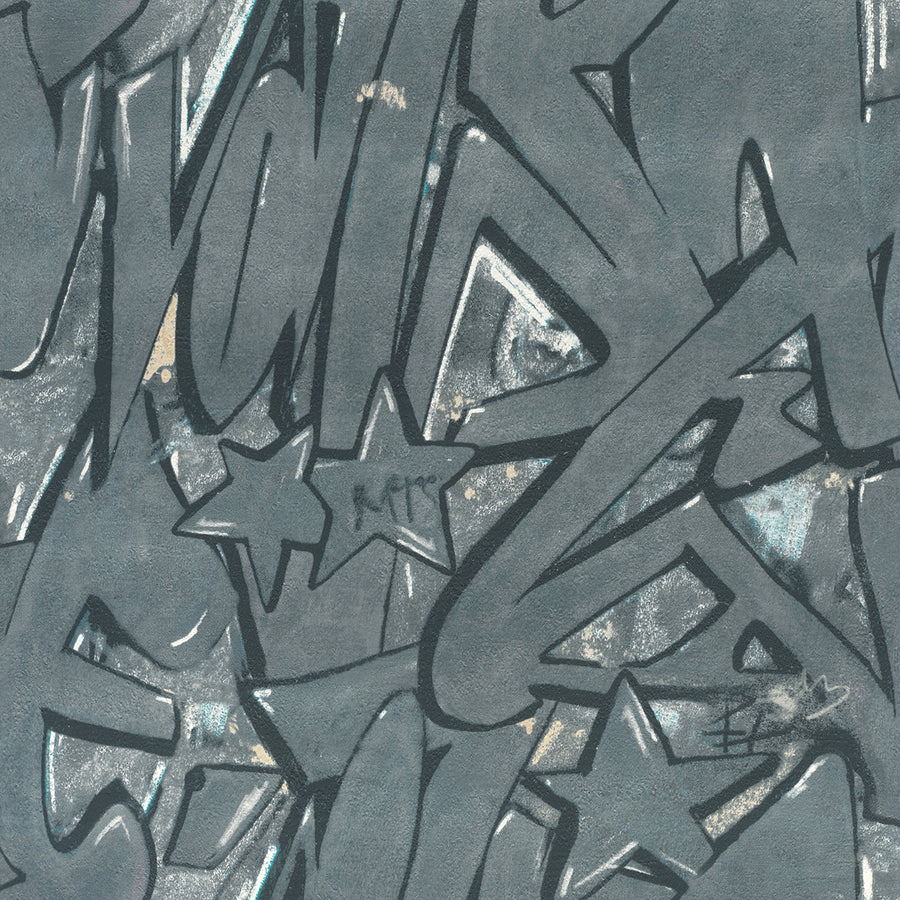 Тапет Бестселър 5 графити тъмносиви