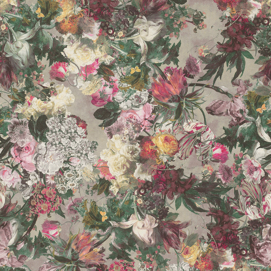 Тапет Бестселър 5 цветна градина сиво бежово