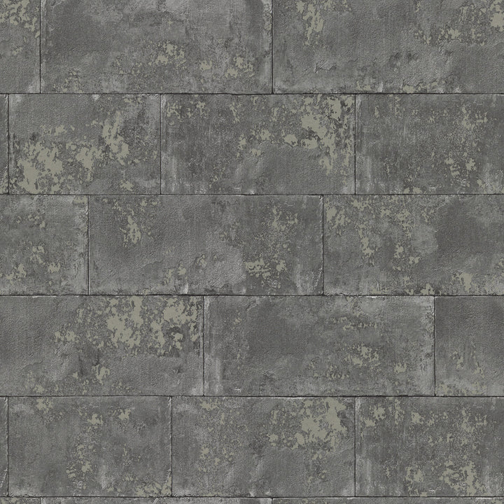Wallpaper Bricks & Wood Panels Anthracite