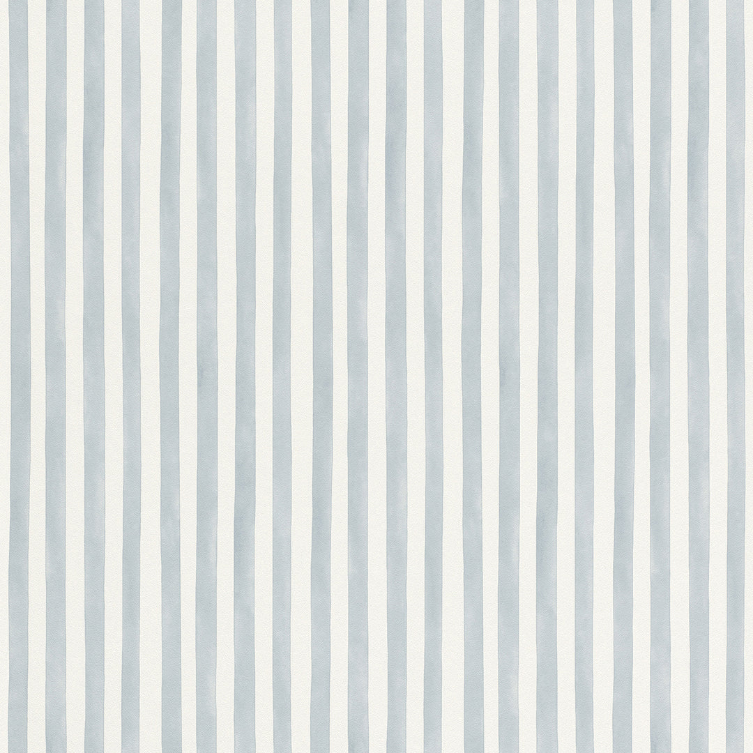 Children's Fleece Wallpaper Blue Watercolor Stripe White Stripe for Children's Room Corridor Inspiration