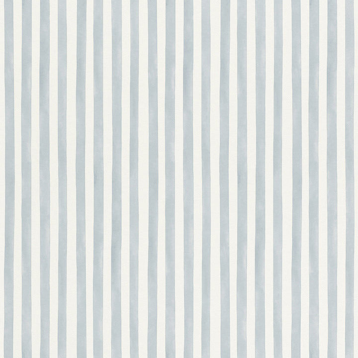 Children's Fleece Wallpaper Blue Watercolor Stripe White Stripe for Children's Room Corridor Inspiration
