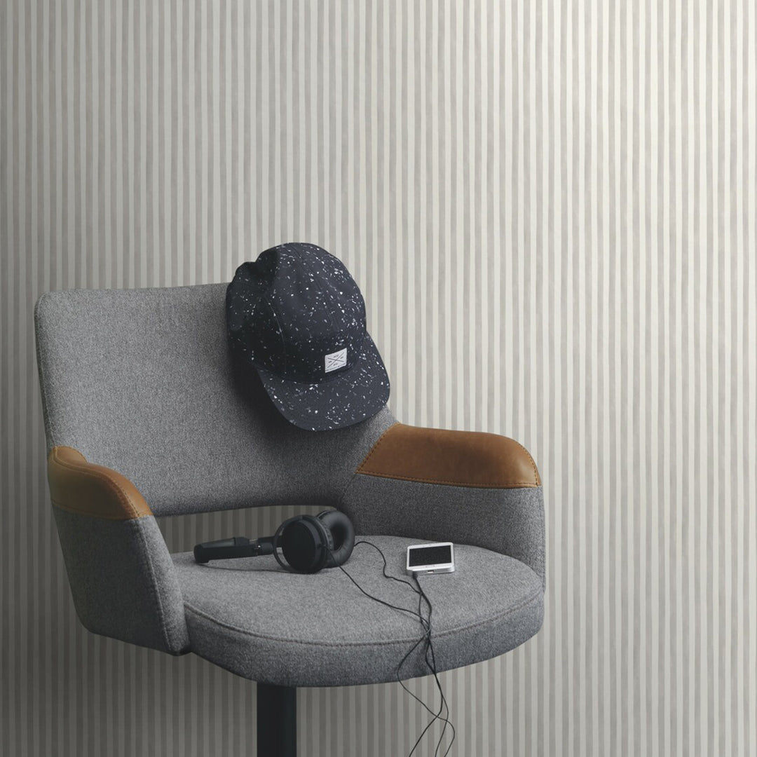 Children's Fleece Wallpaper Gray Watercolor Stripe White Stripe for Kids Room Corridor Inspiration