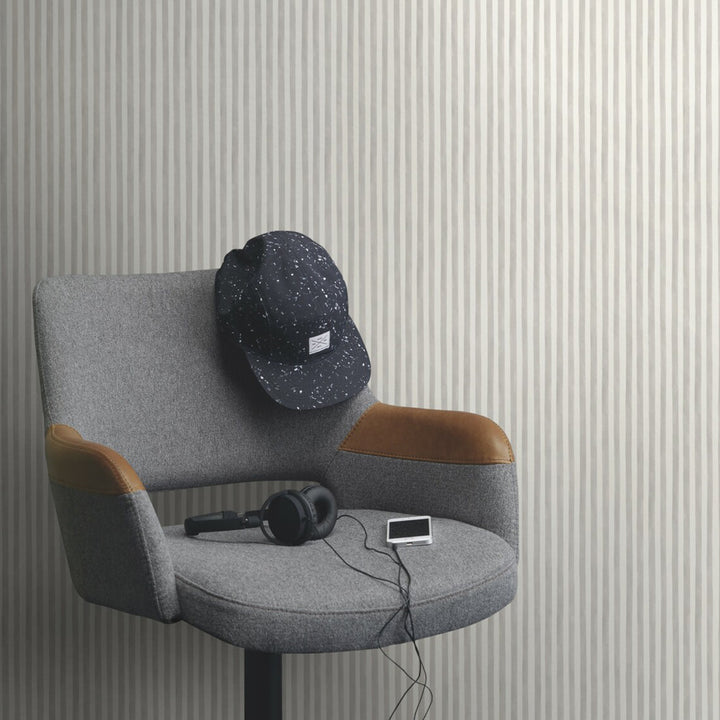 Children's Fleece Wallpaper Gray Watercolor Stripe White Stripe for Kids Room Corridor Inspiration