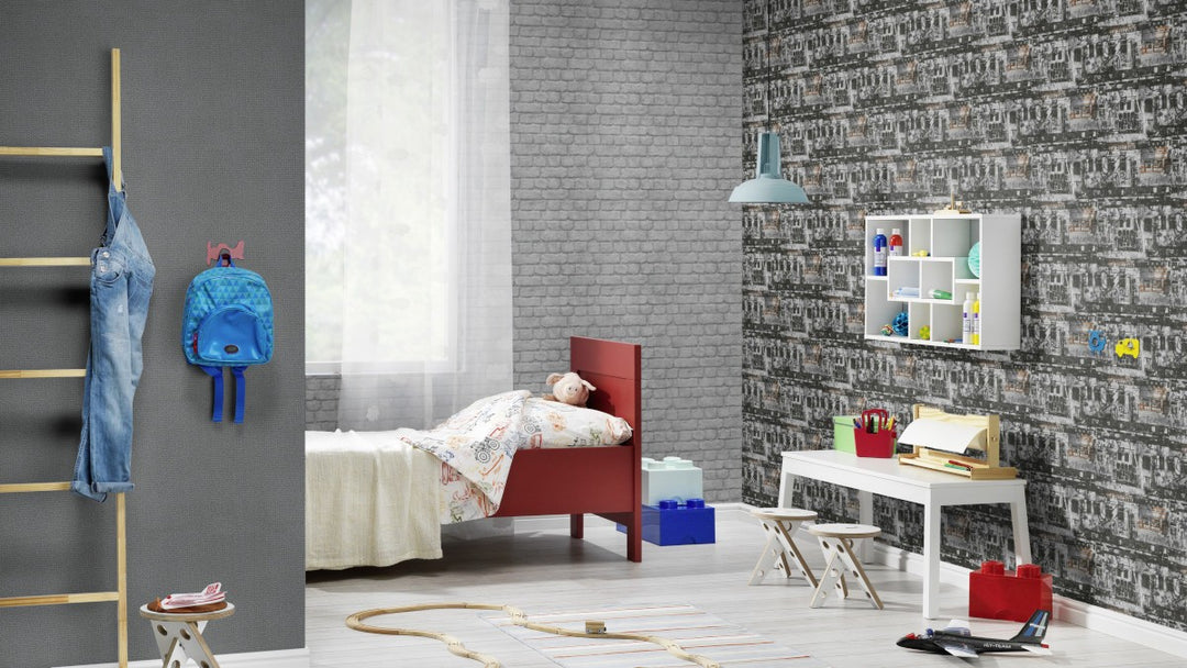 Wallpaper Kids&Teens 2 urban art trains dark gray