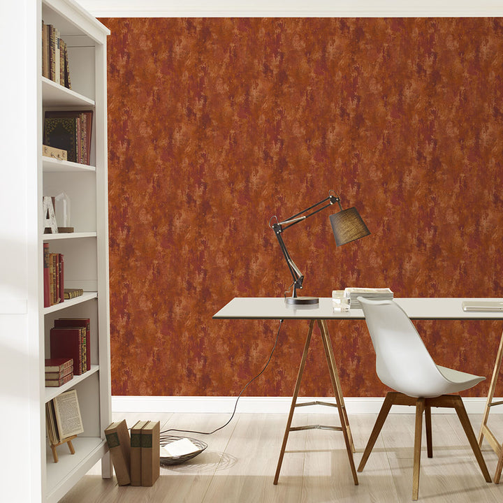 Wallpaper Inspiration metal wall orange (Crispy)