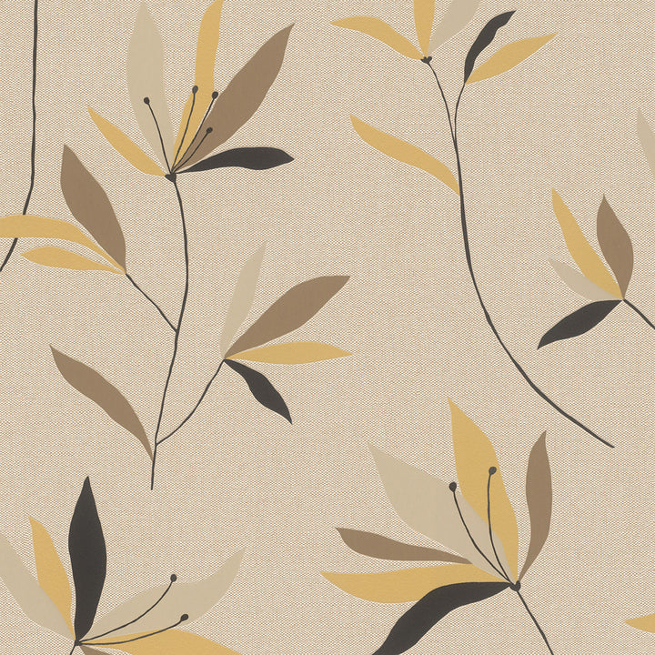 Винилов релефен Тапет Клонки текстил Бежово тъмно за Спалня Хол 0 0.53х10.05 м Настроение