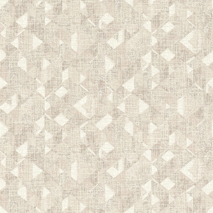 Vinyl Embossed Wallpaper Cream Geometry Beige for Bedroom Living Room Corridor 0.53x10.05 m Mood