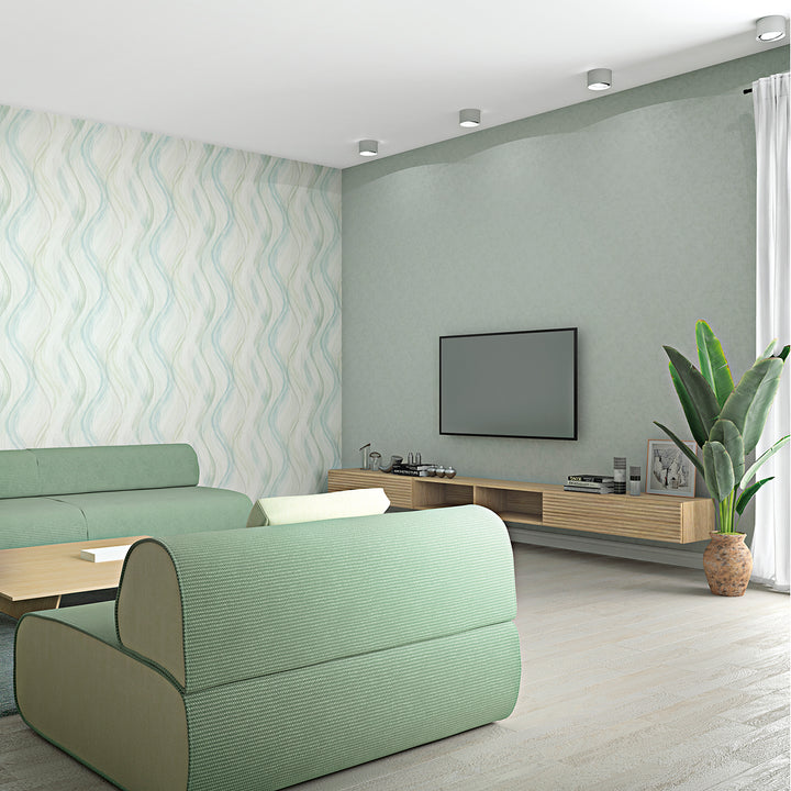 Тапет Синьо-зелен пастел плат за Спалня Хол Кухня 0.53х10.05м Шейдс