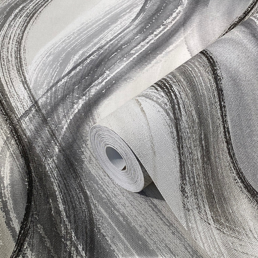 Тапет Сиви Спирали Беж акварел за Спалня Хол Кухня 0.53х10.05м Шейдс