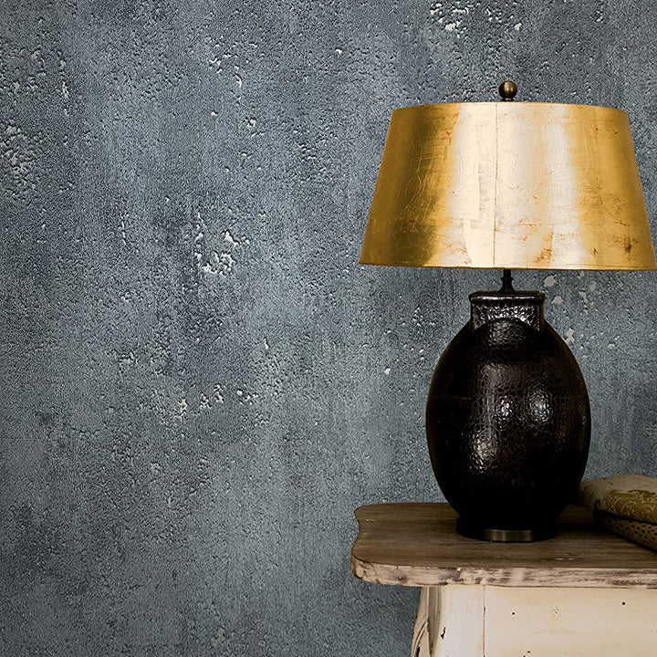 Highly Durable Wallpaper Concrete Black for Bedroom Living Room 0.53x10.05 m Urban Shine