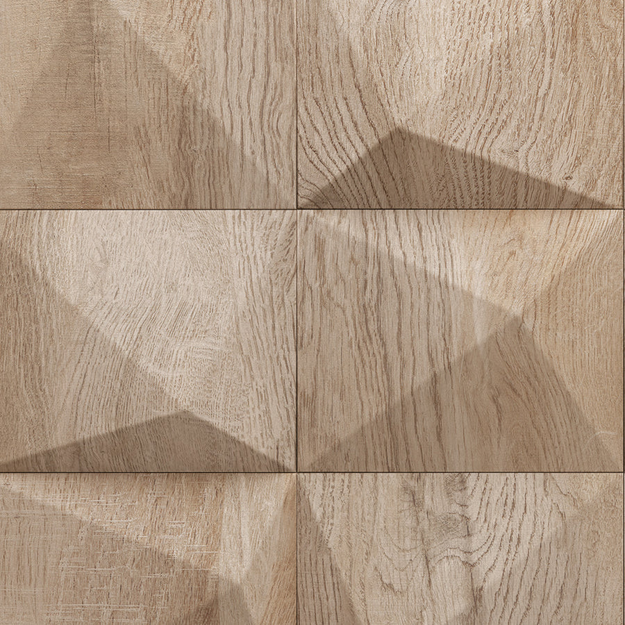 Високоустойчив Винилов Тапет 3D облицовка дърво Бежово Каракас