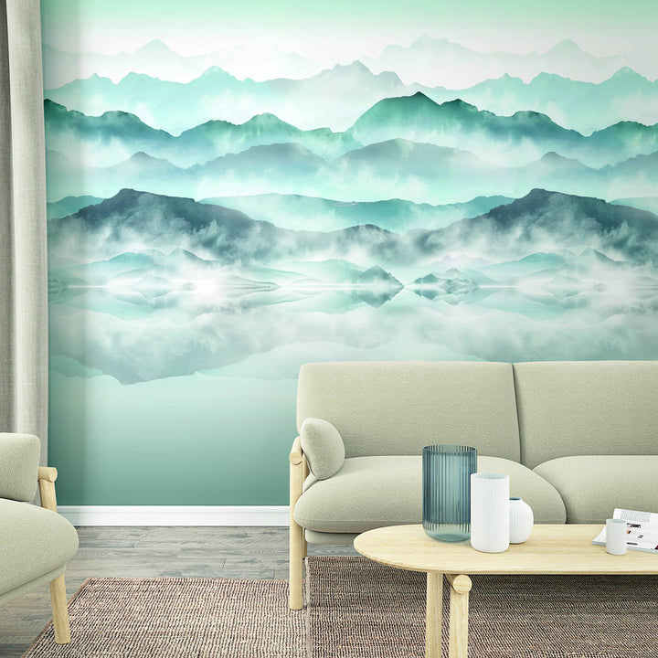 Wallpaper-Panel Misty Mountains 4h. for Bedroom Living Room Kitchen 2.12x2.7m Smart Art Easy