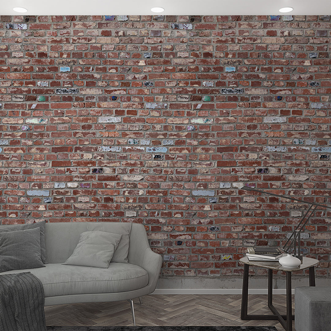 Wallpaper-Panel Bricks 3 pieces for Kitchen Living Room Bedroom 1.59x2.7m Smart Art Easy