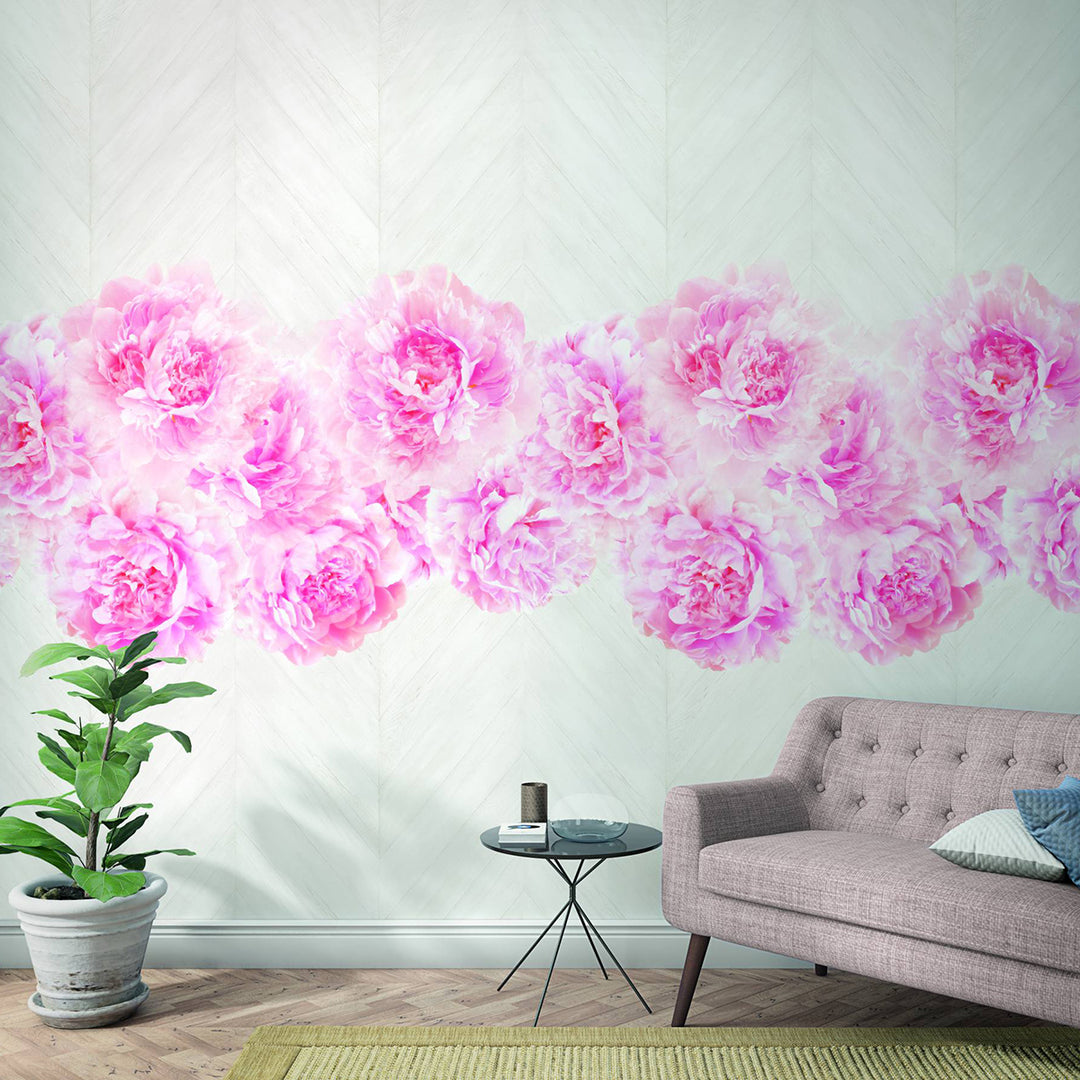 Wallpaper-Panel Roses Paneling 3 pcs. for Bedroom Living Room Kitchen 1.59x2.7m Smart Art Easy