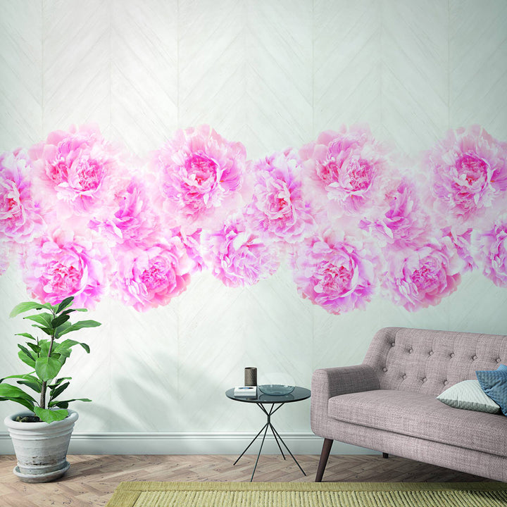 Wallpaper-Panel Roses Paneling 3 pcs. for Bedroom Living Room Kitchen 1.59x2.7m Smart Art Easy