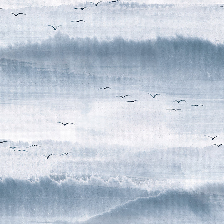 Високоустойчив Винилов Тапет Носталгия Синьо Каракас