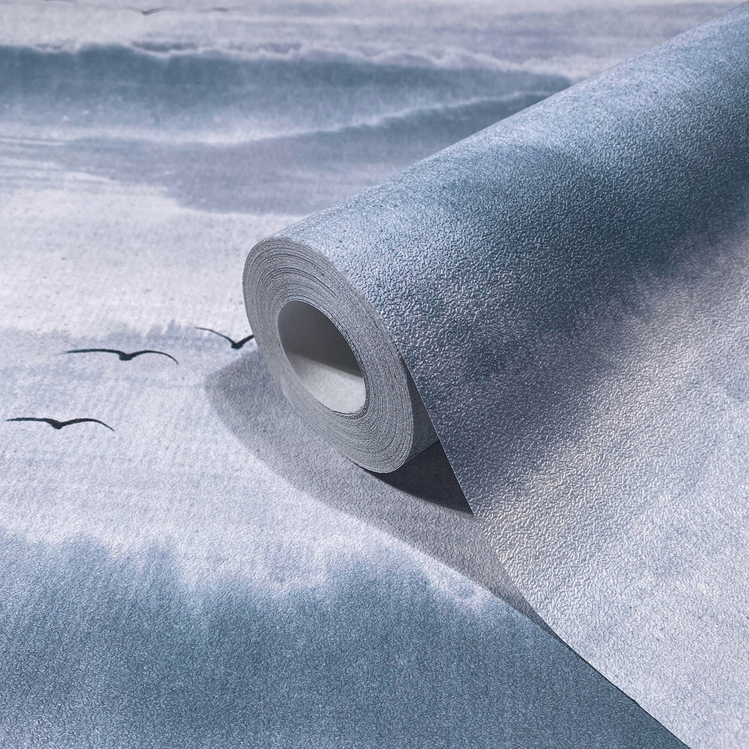 Високоустойчив Винилов Тапет Носталгия Синьо Каракас