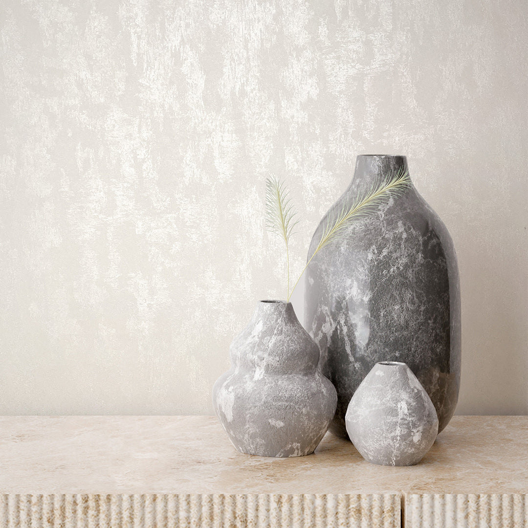 Високоустойчив Тапет Фина мазилка Кремаво за Хол Спалня 0.53х10.05 м Джаки