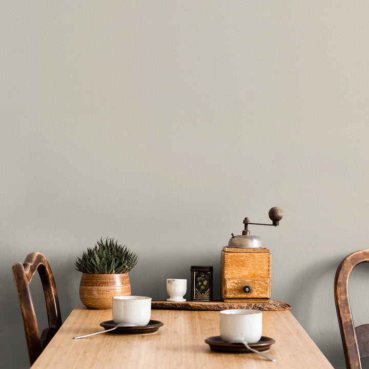 Високоустойчив Винилов Тапет Едноцветен Сиво бежово плат Каракас