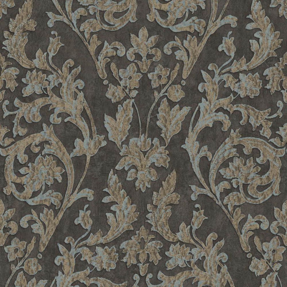 Тапет Ню Елегaнца беж-сиво орнаменти кафяво